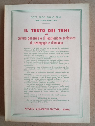 Testo dei temi - temi, cultura