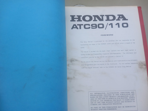 Honda atc90 110 - honda, manuale
