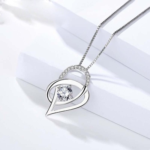 Collana con cuore argento - collana, in