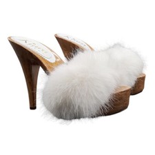Zoccoli donna con pelliccia