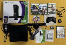 Xbox 360 Slim Kinect Boxata Completa con giochi batteria controller