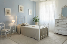 Letto singolo in ferro battuto