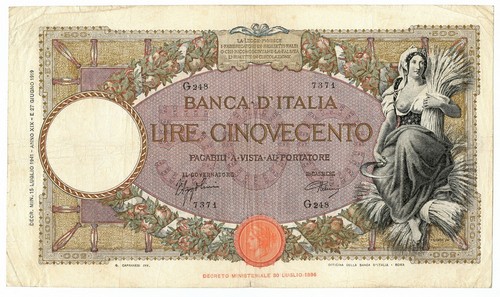500 lire capranesi mietitrice - 500,