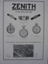 ZENITH LA LOCLE OROLOGIO CRONOGRAFO SVEGLIA PUBBLICITA' 1927 ADVERTISING