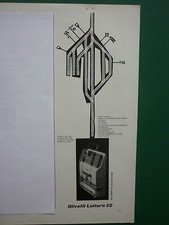 6/1955 PUB OLIVETTI  IVREA ITALIA MODELE LETTERA 22 TYPEWRITER FRENCH AD