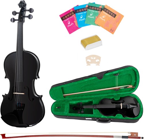 Violino set nero - nero, abete