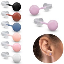 Ceramica orecchini sfera perla - ceramica,