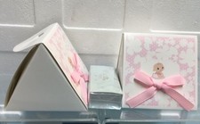 Scatolina portaconfetti porta confetti Nascita Rosa pieghevole con scato 08DN