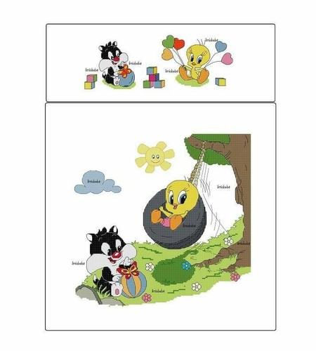 Schema punto croce looney - schema,