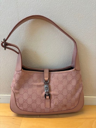 Borsa tracolla gucci rosa gg - a,