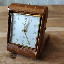 Vintage Looping 15 Jewel Swiss Travel Alarm Clock 8 Day "Anti-magnetic" Working