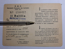 Tessera balilla moschettiere - tessera,