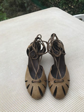 sandali donna con laccio alla caviglia in pelle made in Italy 