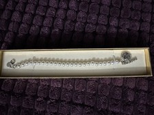 Bracciale Amanthia Gioielli In Argento E Perle 21cm Con Certificato E Busta.