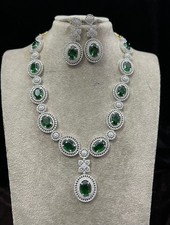 Indiano Abiti Da Sposa Di Bollywood Accessori discoteca Cz Placcato Argento