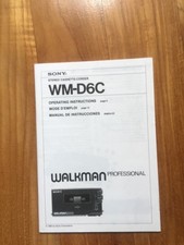 Manuale cartaceo ORIGINALE SONY WM-D6C ! INGLESE FRANCESE SPAGNOLO #-3