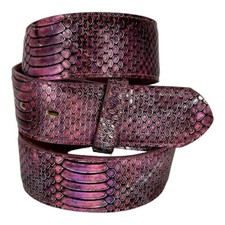 Cintura in pelle "Mekong rosa