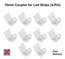 Connettore Striscia LED 10mm 4 Pin Senza Saldatura Clip On per Striscia RGB 5050/3528