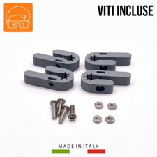 4 Supporti per ripiano extra vetrina IKEA DETOLF (colore grigio, viti incluse)