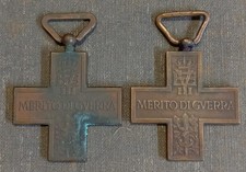 COPPIA MEDAGLIE WWI - CROCE AL