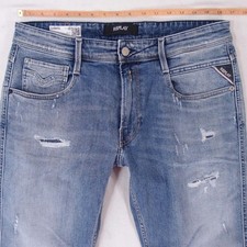 Jeans Uomo Replay M914 ANBASS Elasticizzato Slim Conico Blu W33 W32 L30