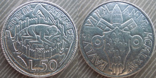 Vatican city lire 1975 - 1975,