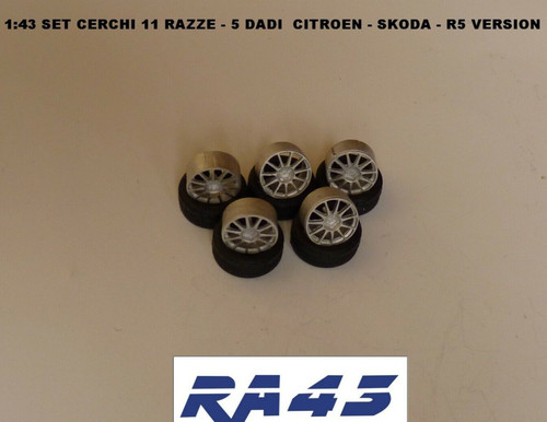 Set ruote cerchi - 1/43, gomme