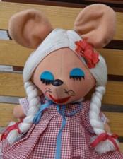 Pupazzo panno anni '70 Topo