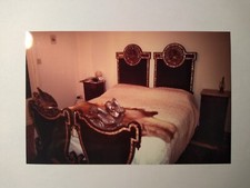 Letto Matrimoniale in ferro, ottone + madreperla stile Liberty Decò primi '900