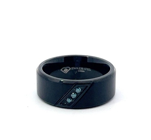 Acciaio inox nero 8mm - nero, blu