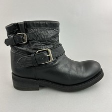 Stivali retrò in pelle nera