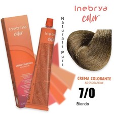 Tinta Capelli Permanente Inebrya Color 7/0 Biondo Naturale Professionale 100ml