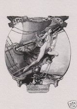 EX LIBRIS BOOKPLATE EROTICO n