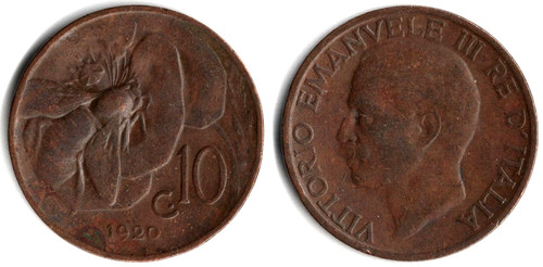 Italia centesimi 1920 - italia, centesimi,