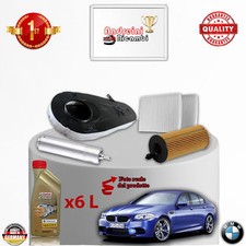 KIT TAGLIANDO 4  FILTRI E OLIO BMW SERIE 5 F10 518 D 105KW 143CV DAL 2015 ->