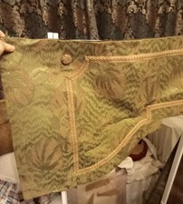 Antique Curtain Pelmet, Green