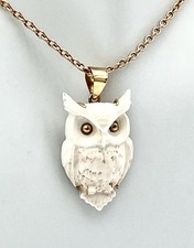 Ciondolo Gufo Oro 9Kt Cameo