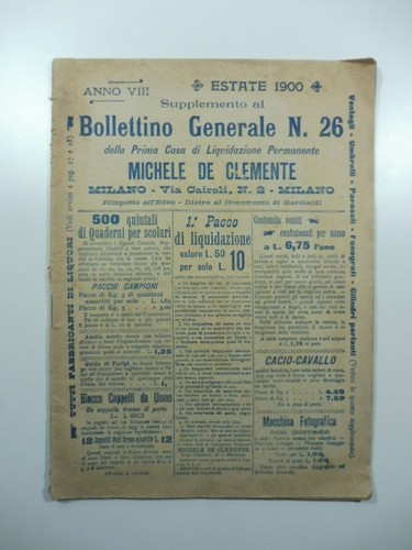 Bollettino generale prima - generale, casa