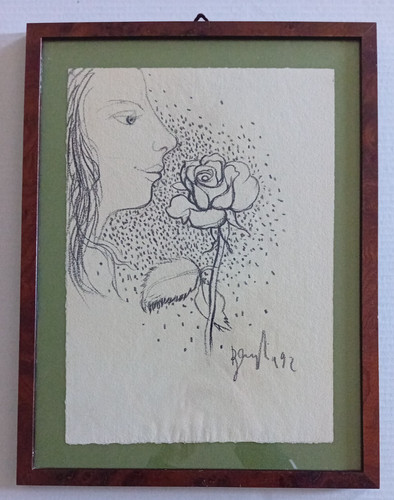 Disegno grafite carta - grafite, su