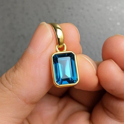 Collana con ciondolo - , topazio