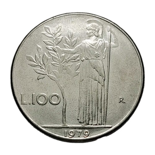 Moneta italia 100 lire - moneta,