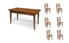 SET TAVOLO CUCINA + 6 SEDIE IN
