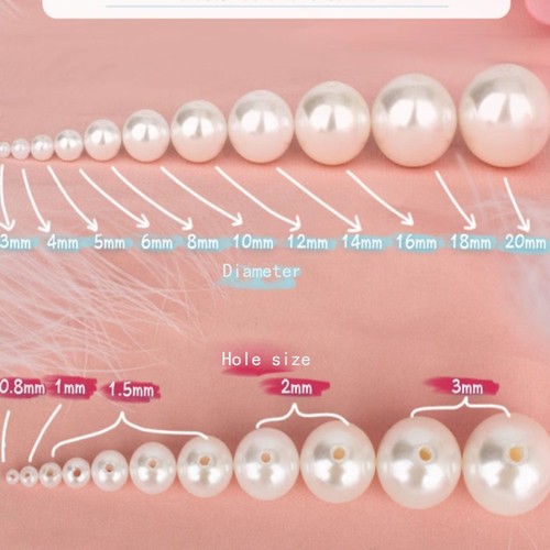Perle sciolte abs con foro - in,