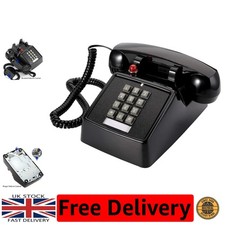 Telefono fisso retrò nero con