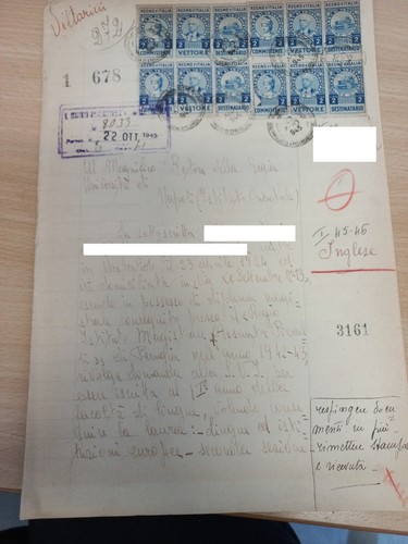 Documento umbertide 1945 - documento,