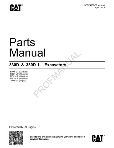 Catalogo ricambi escavatore