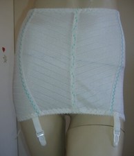 GUAINA BUSTINO GIRDLE REGGICALZE BIANCO SLIM JIM 25"-26" SEXY VINTAGE LINGERIE