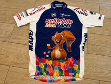 SANTINI MAPEI Maglia Ciclismo Vintage Estiva Road Bdc Strada Mtb Sz.XL