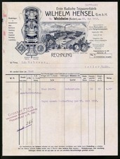 Fattura Weinheim / Baden 1913