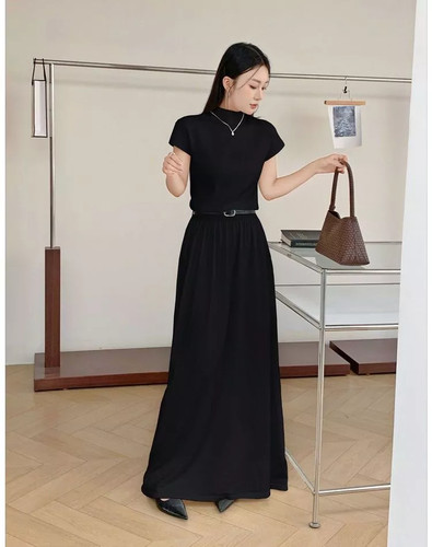 Vestito lungo nero - lungo, elegante